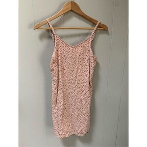 Abercrombie Kids Girls Ruched Slip  Dress Size 15/16 Pink Floral